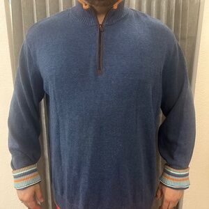 Robert Graham Blue Knit Sweater